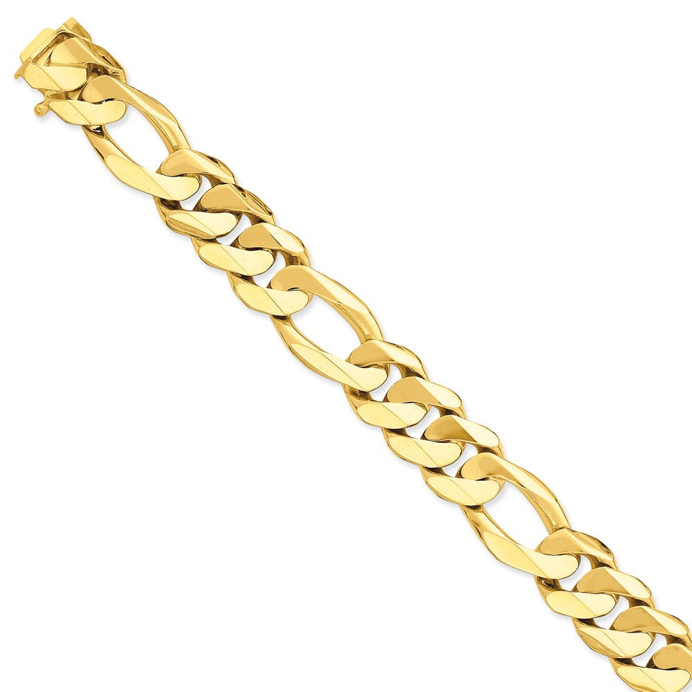 14K Yellow Gold 15.7mm Fancy Heavy Figaro Link Chain