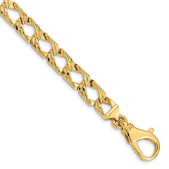 14K 8 inch 8.6mm Hand Polished Fancy Link with Fancy Lobster Clasp Bracelet