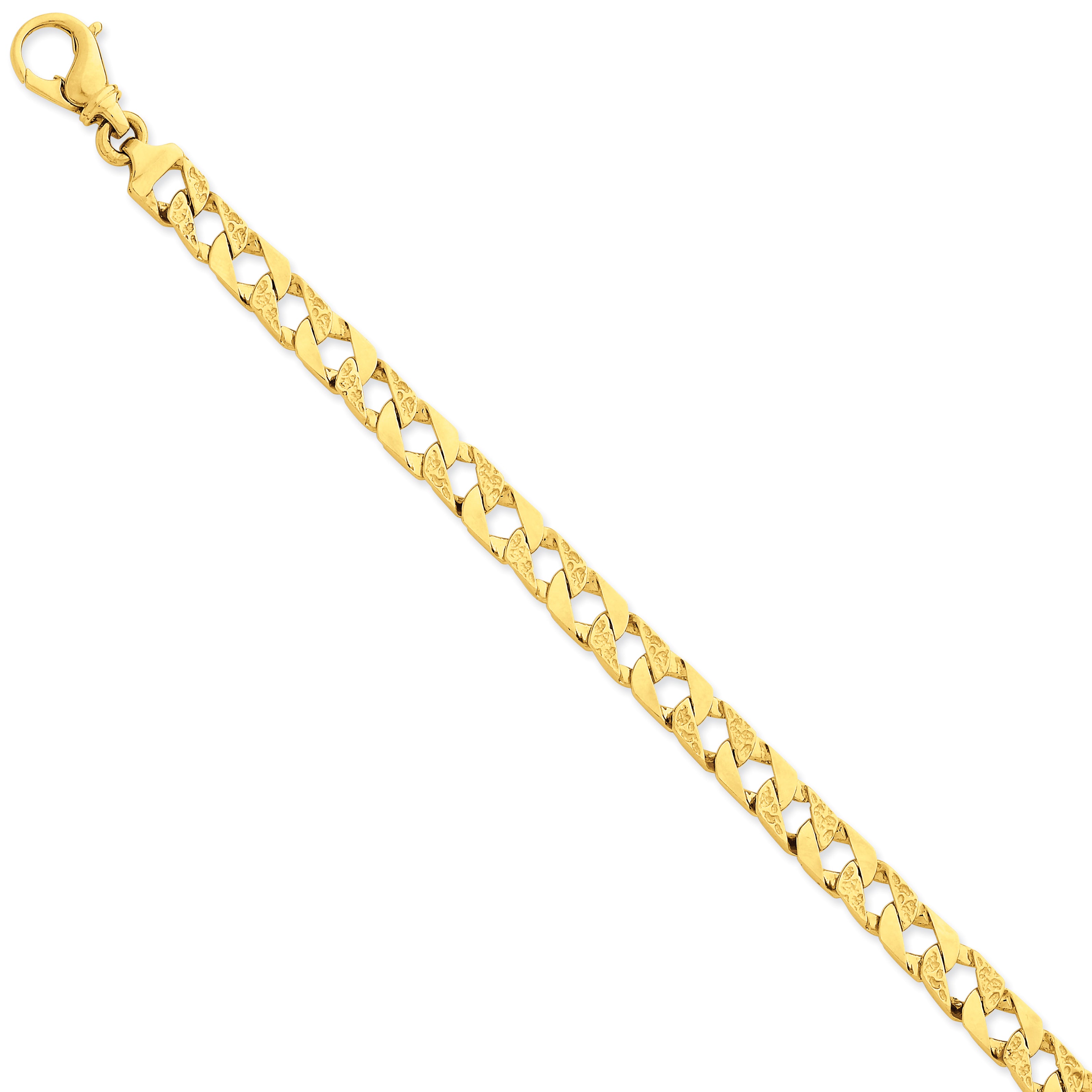 14K 7.5mm Polished Fancy Link Bracelet