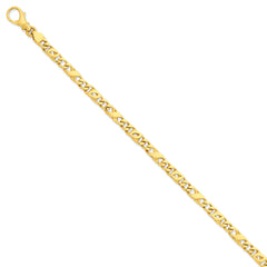 14K 4.8mm Polished Fancy Link Bracelet