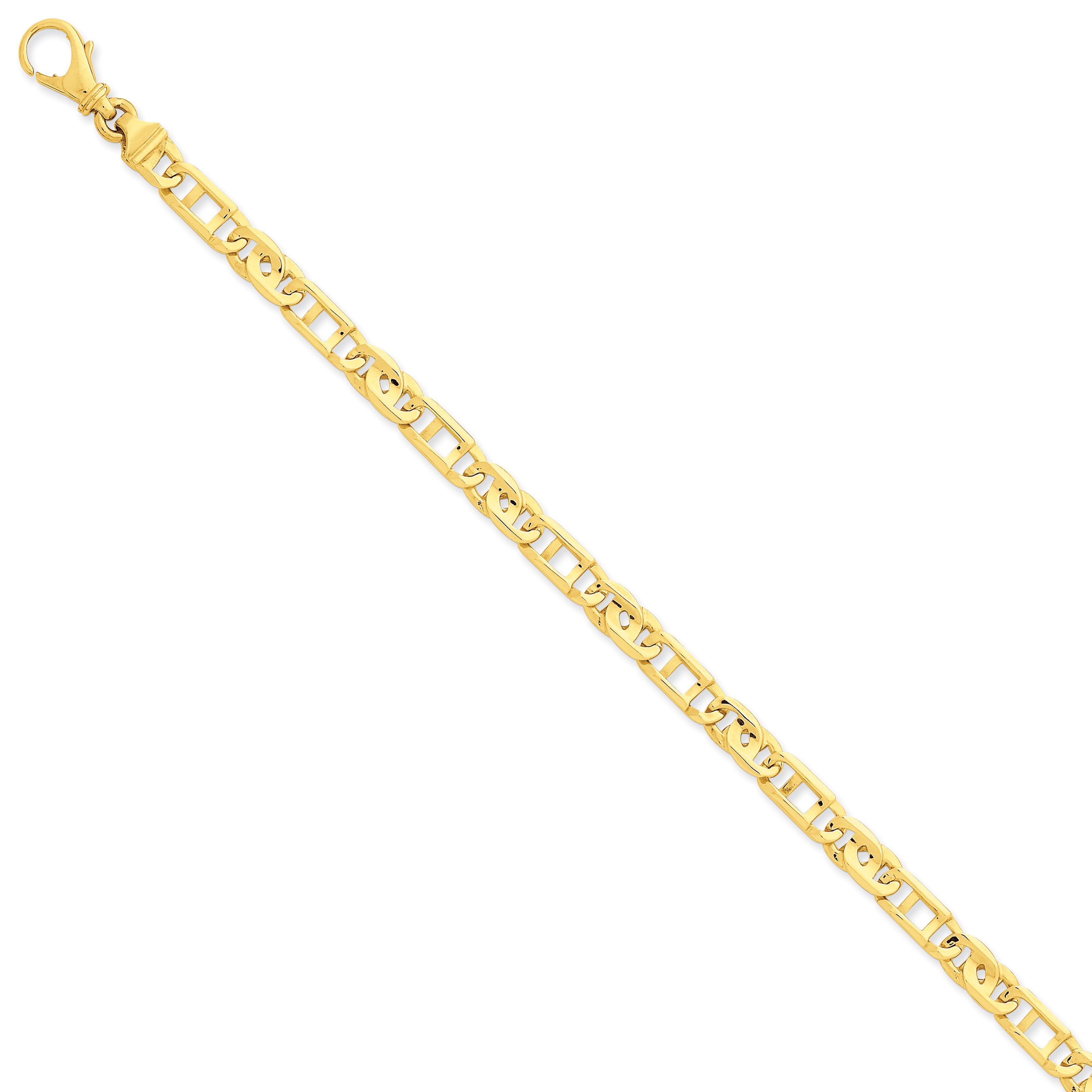 14K 5.5mm Polished Fancy Link Bracelet