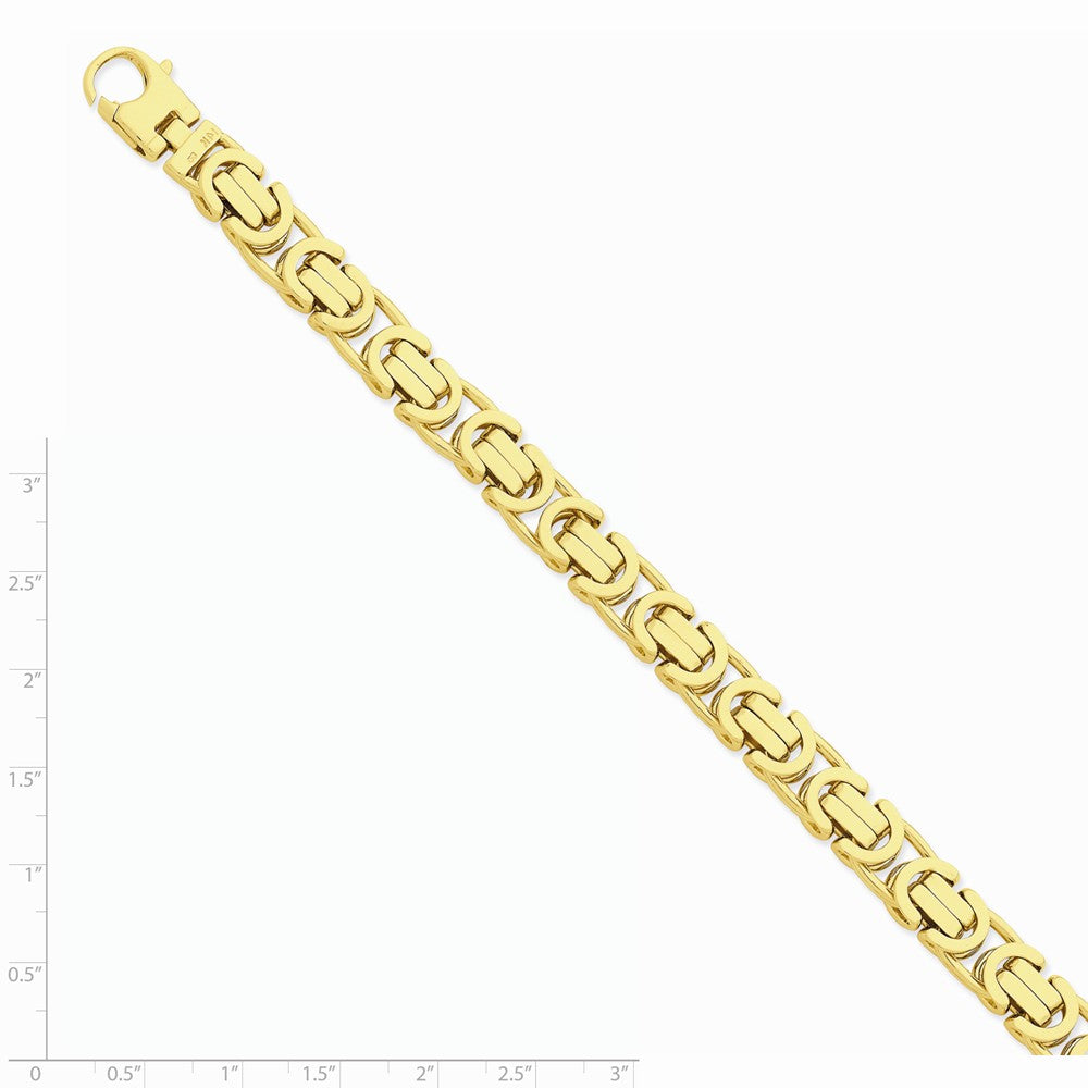 14K Yellow Gold 10.1mm Hand-polished Fancy Link Chain