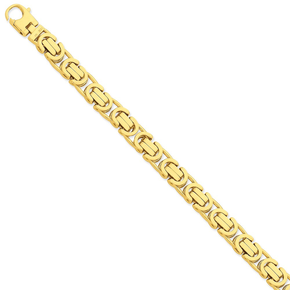 14K Yellow Gold 10.1mm Hand-polished Fancy Link Chain