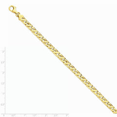 14K Yellow Gold 6.1mm Hand-polished Fancy Link Chain