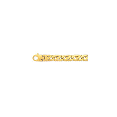 14K Yellow Gold 10.2mm Hand-polished Fancy Link Chain