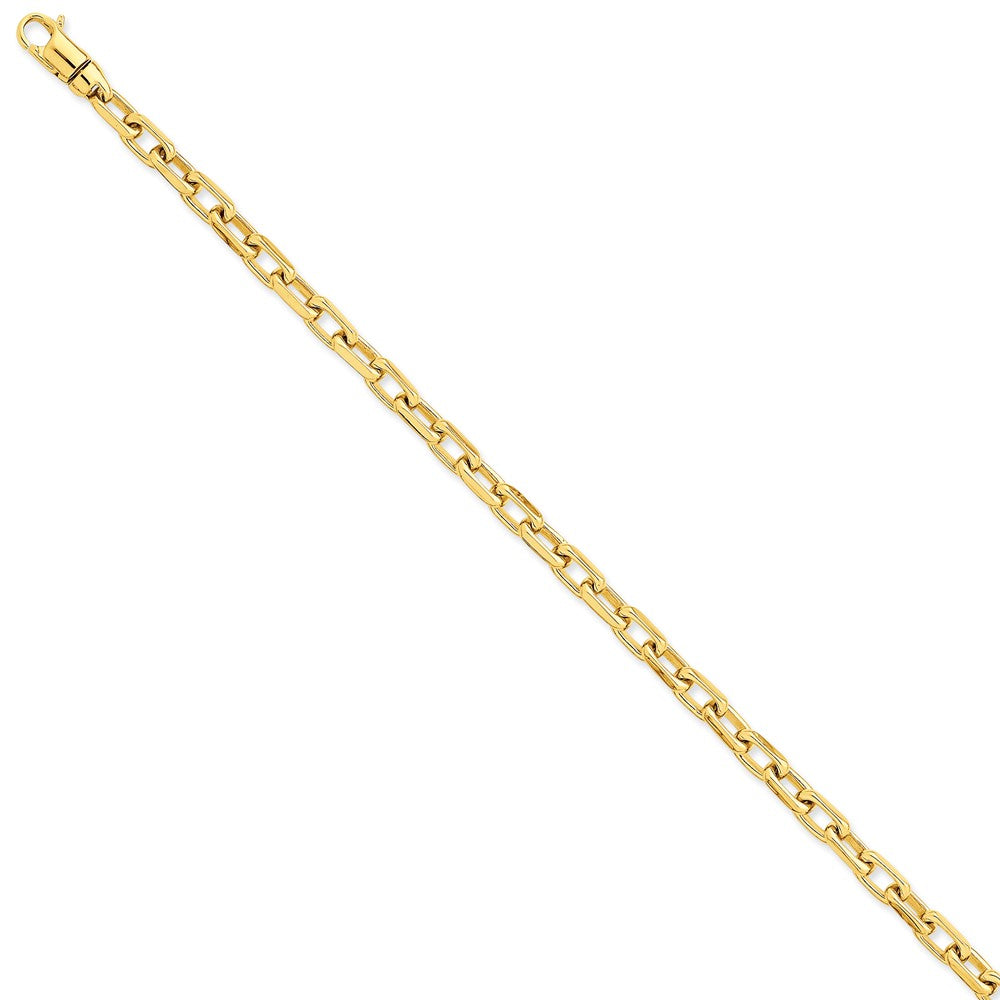 14K Yellow Gold Fancy Link Necklace, Hand-Polished, Solid 20 Chain