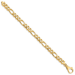 14K 8 inch 8.5mm Hand Polished Fancy Link with Fancy Lobster Clasp Bracelet