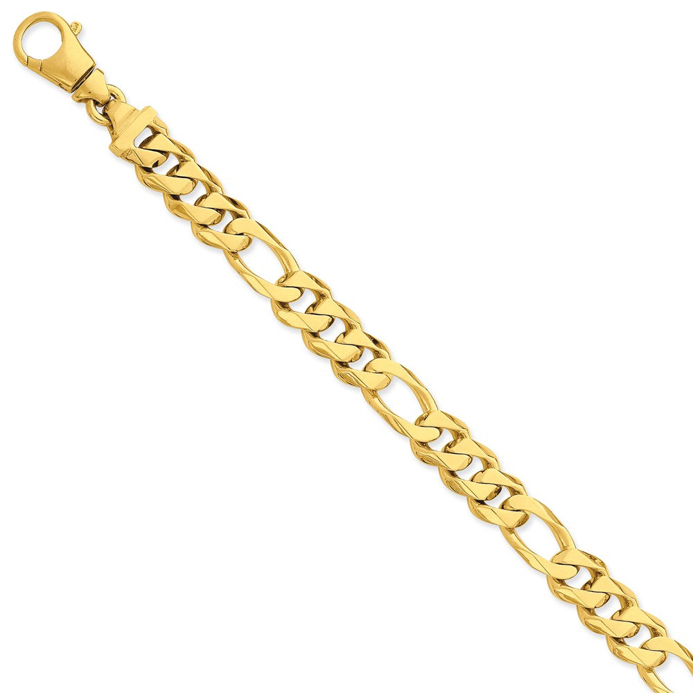 14K Yellow Gold 10.9mm Polished Fancy Link Chain