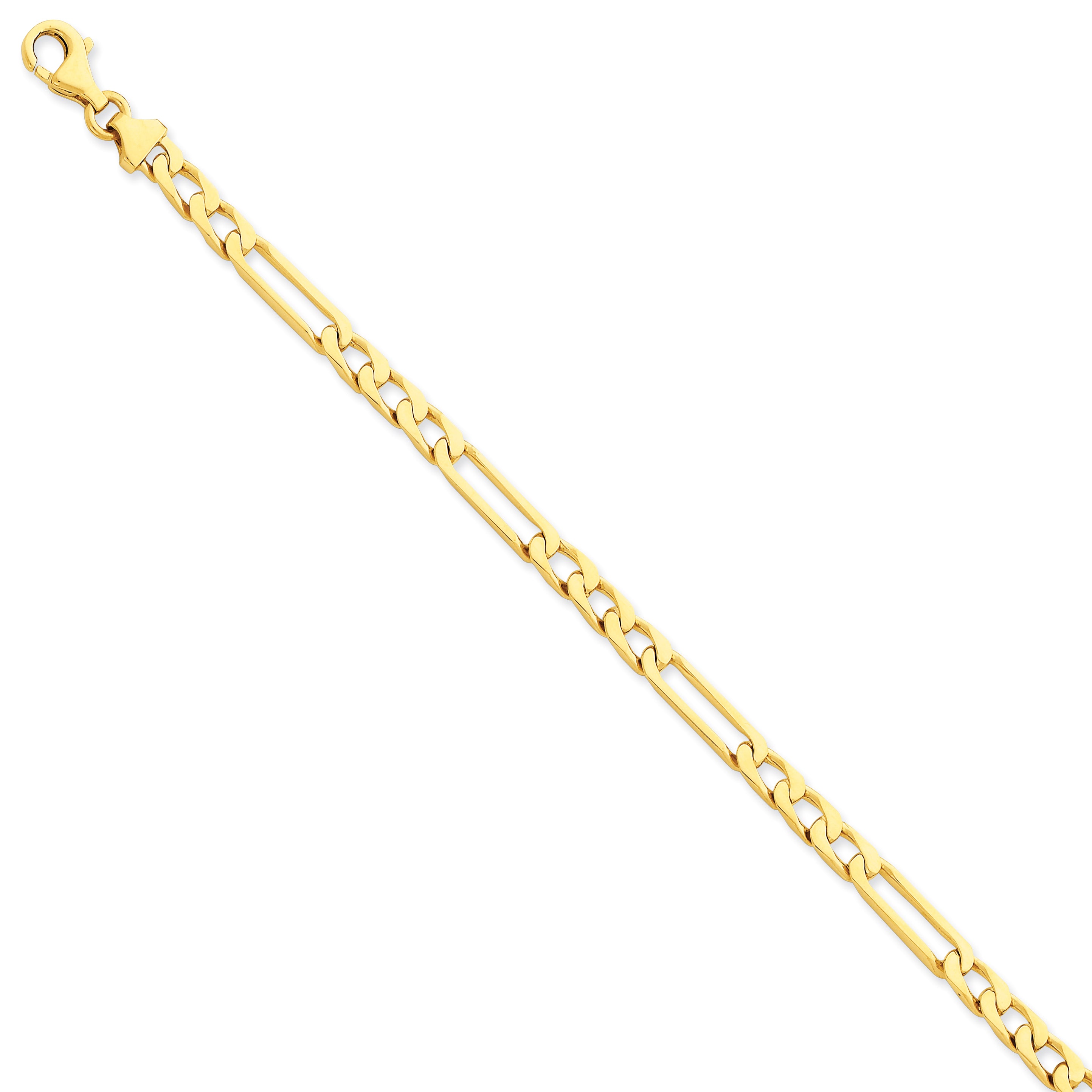 14K 5mm Polished Figaro Link Bracelet