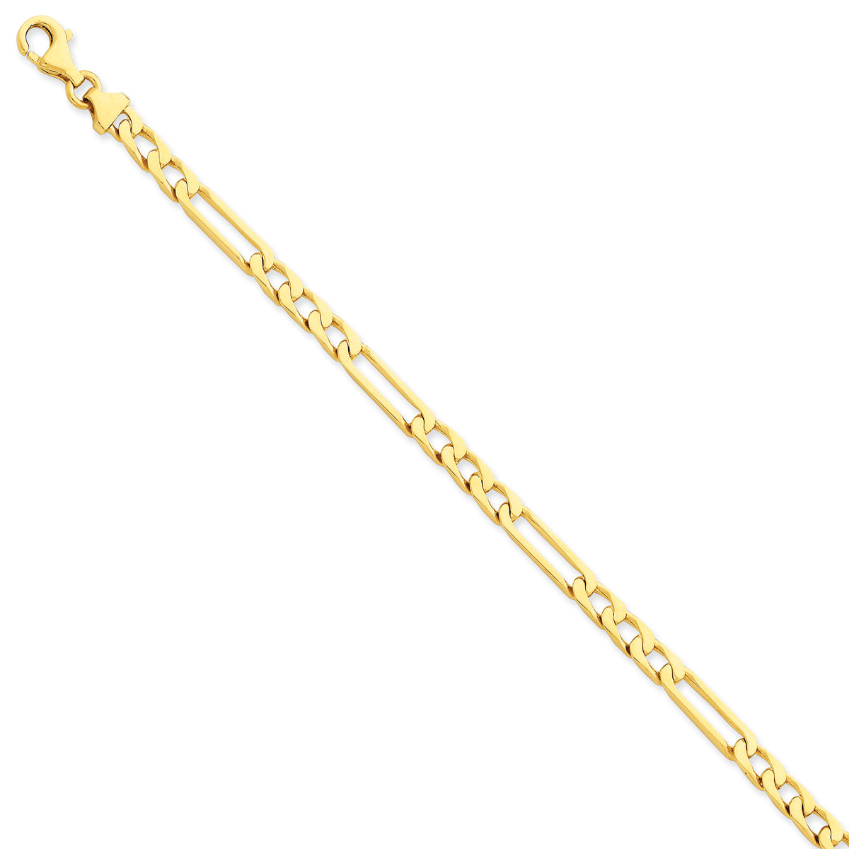 14K 5mm Polished Figaro Link Bracelet