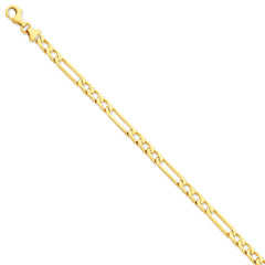 14K 5mm Polished Figaro Link Bracelet