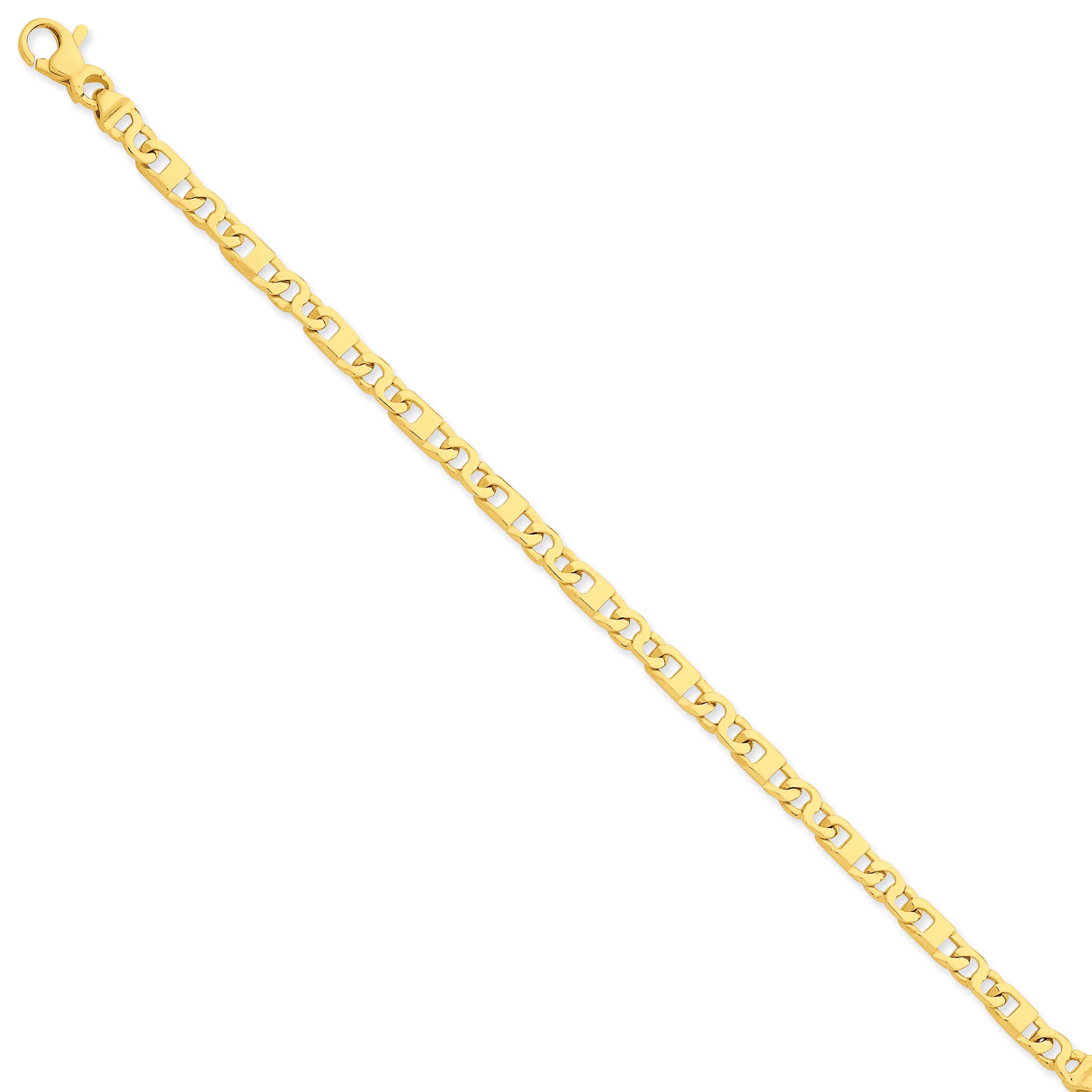 14k 4.4mm Fancy Link Bracelet