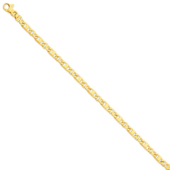 14k 4.4mm Fancy Link Bracelet