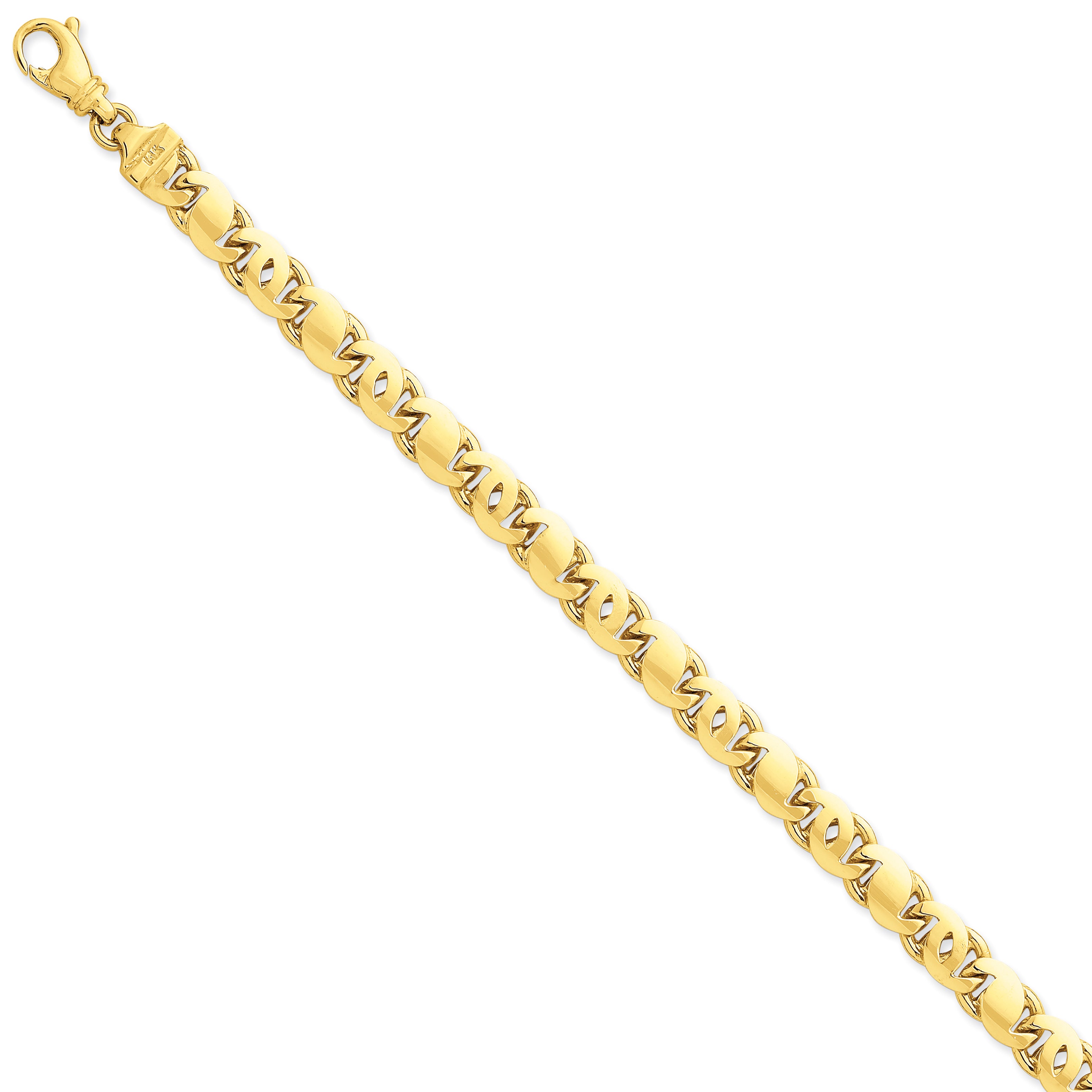 14k Polished Fancy S-Link Bracelet