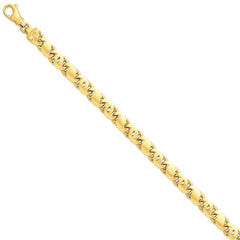 14k Polished Fancy S-Link Bracelet