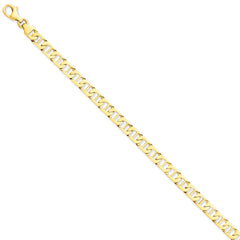 14k 6.5mm Hand-polished Fancy Anchor Link Bracelet