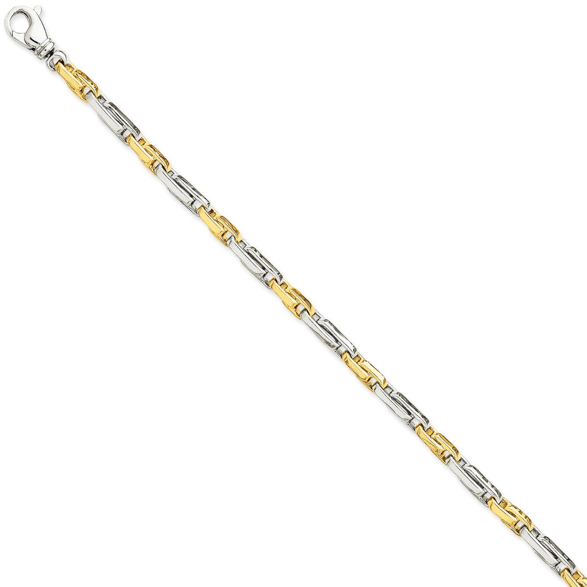 14k Two-tone 5mm Fancy Link Chain