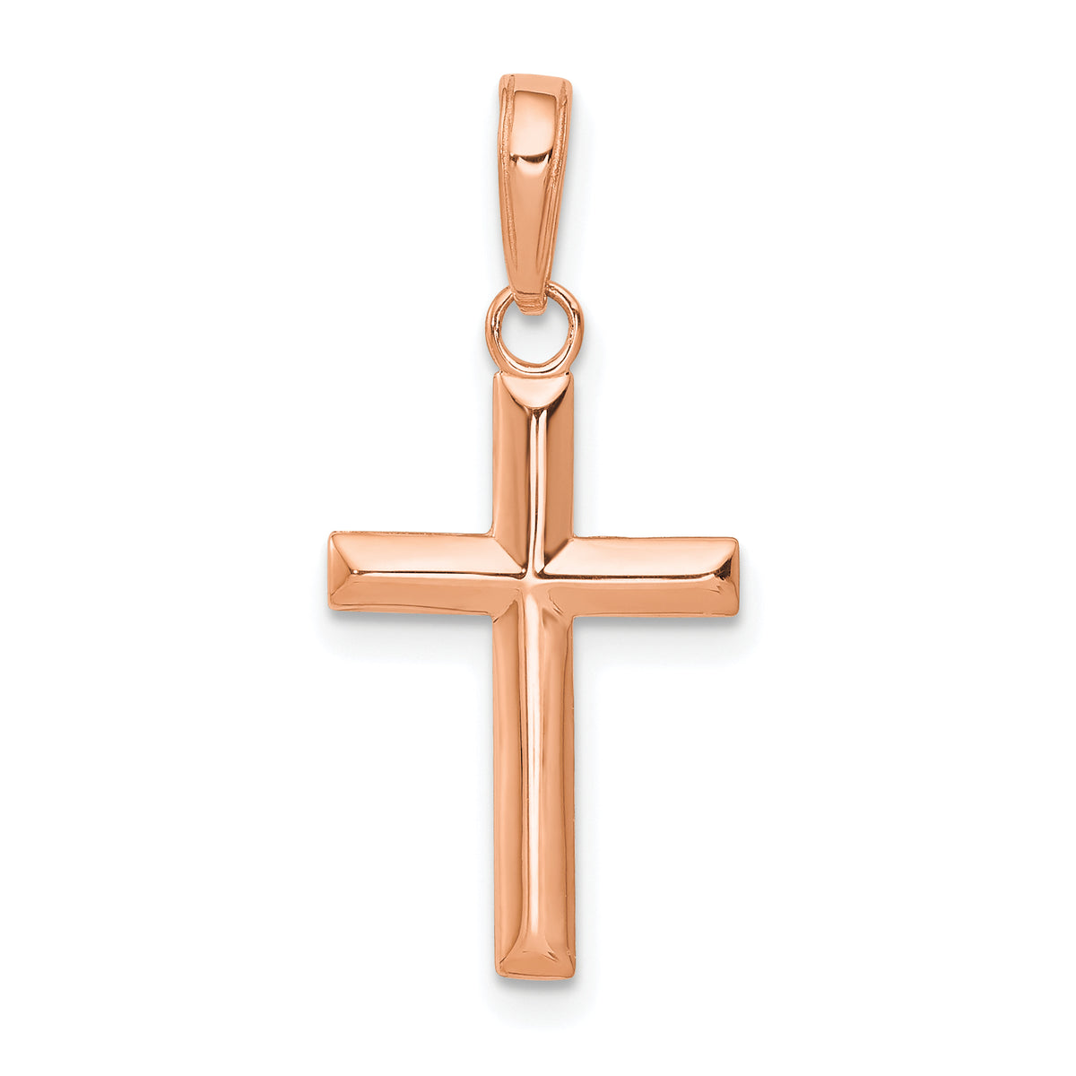 14K Rose Gold Small Cross Pendant