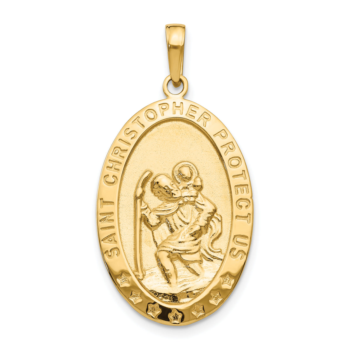 14k Saint Christopher Medal Pendant