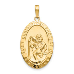 14k Saint Christopher Medal Pendant