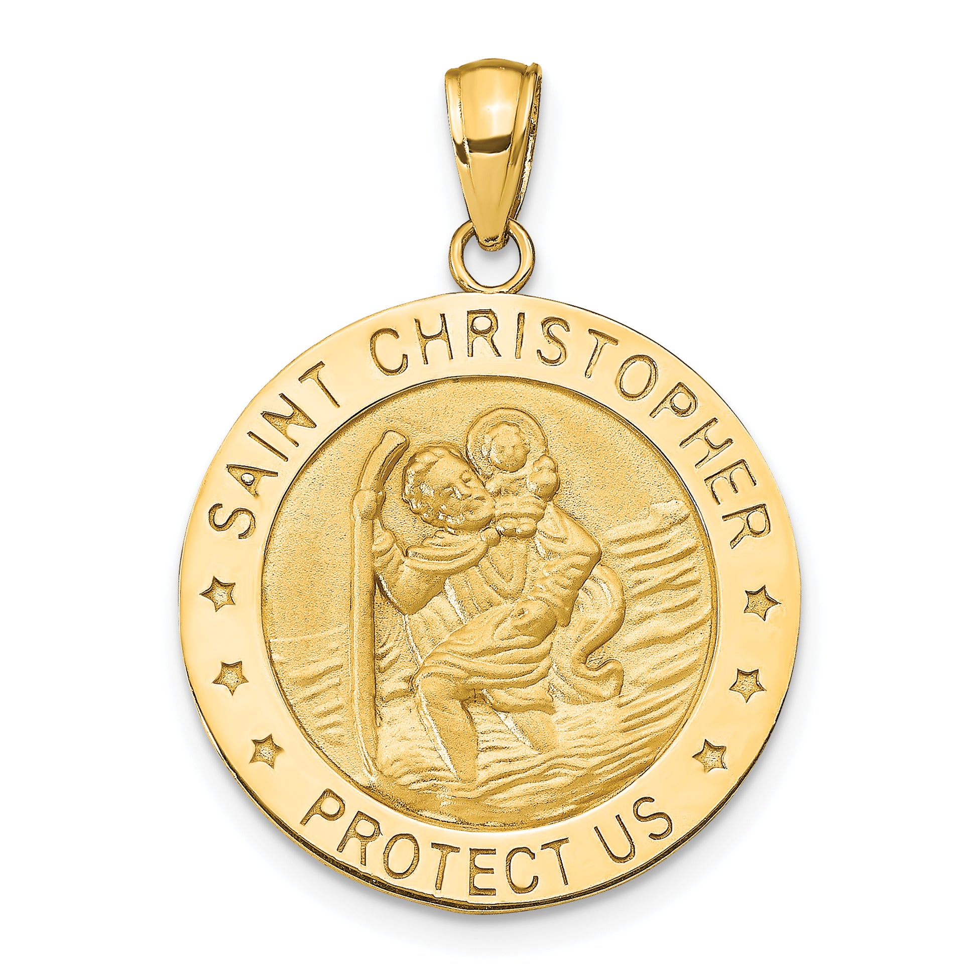 14k Saint Christopher Medal Pendant