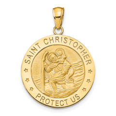 14k Saint Christopher Medal Pendant