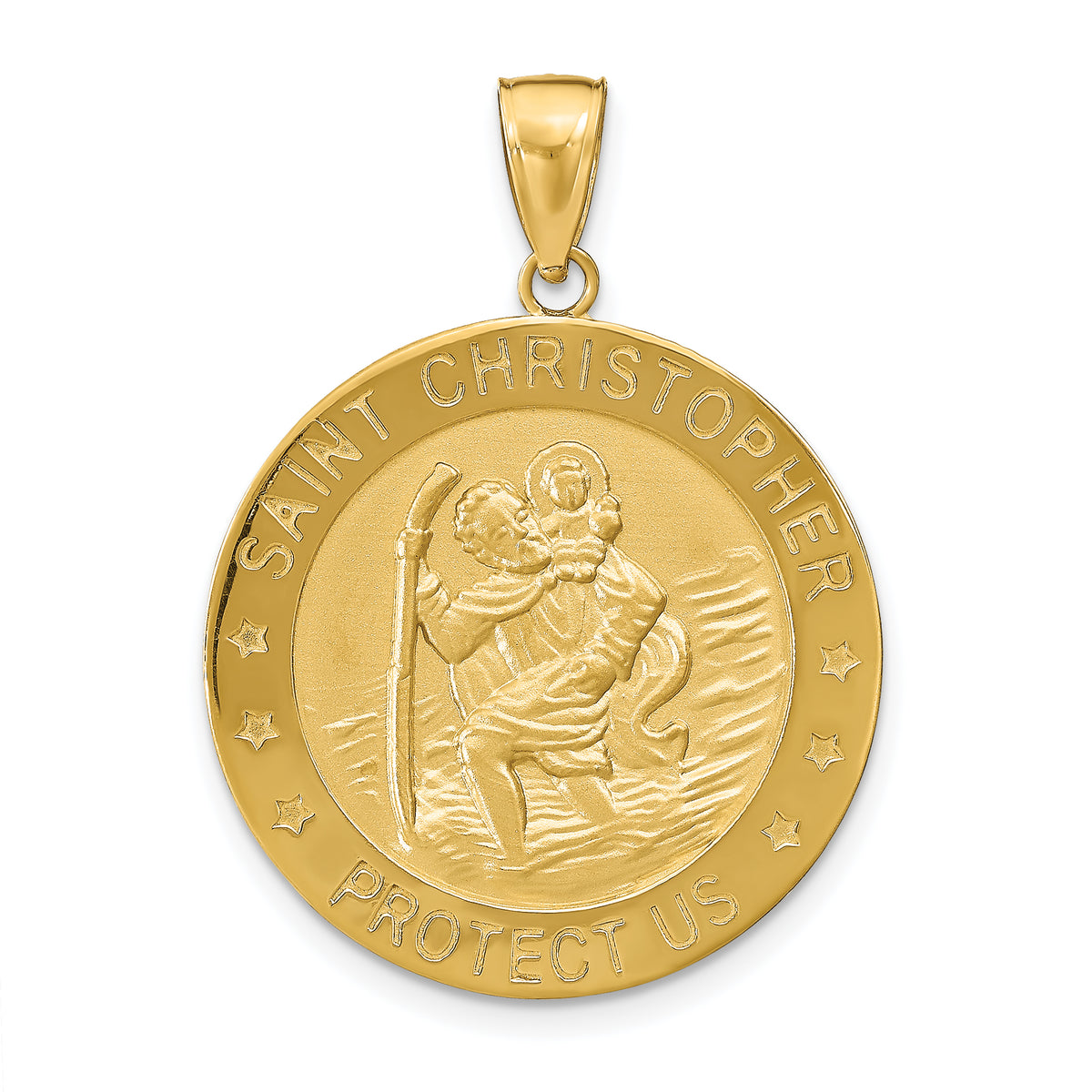 14k Saint Christopher Medal Pendant