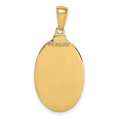 14K Gold Saint Joseph Medal Pendant with Polished Finish  Solid and Elegant Design