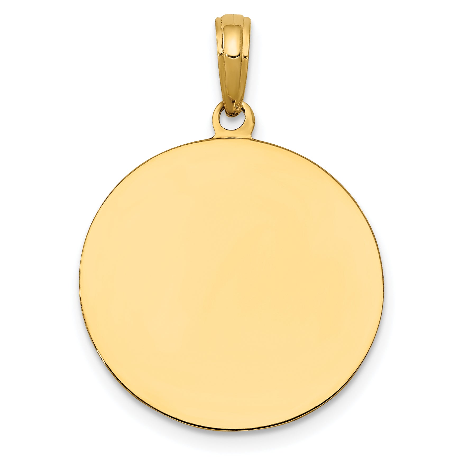 14K Gold Saint Joseph Medal Pendant with Polished Satin Finish