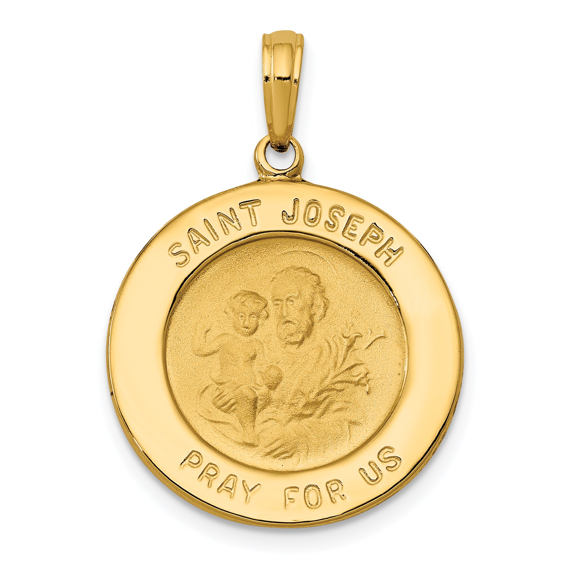 14k Saint Joseph Medal Pendant