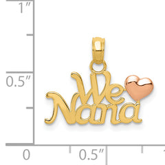 14K Two-Tone WE LOVE NANA Charm