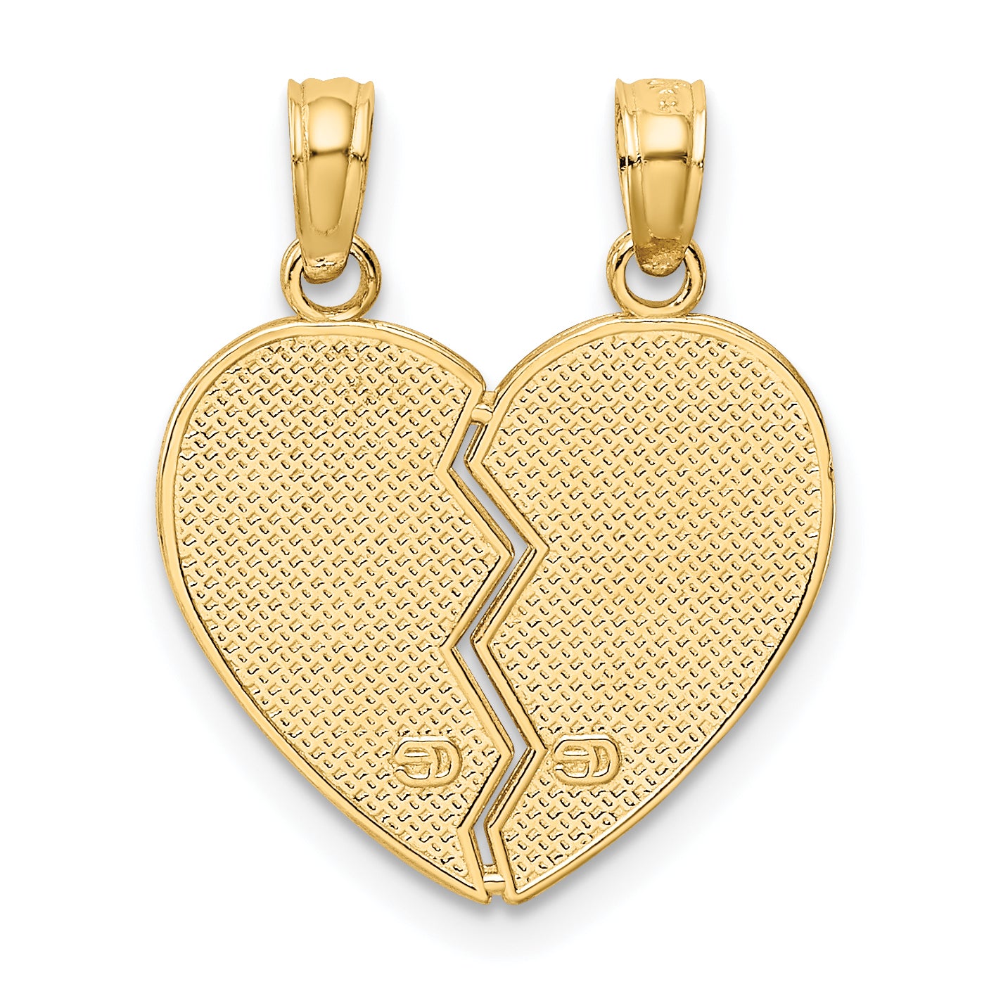 14k Enameled MOTHER - DAUGHTER Break-apart Pendant