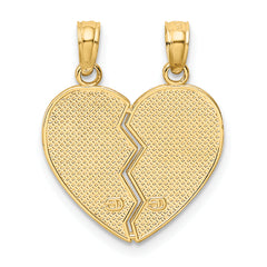 14k Enameled MOTHER DAUGHTER Break-apart Pendant