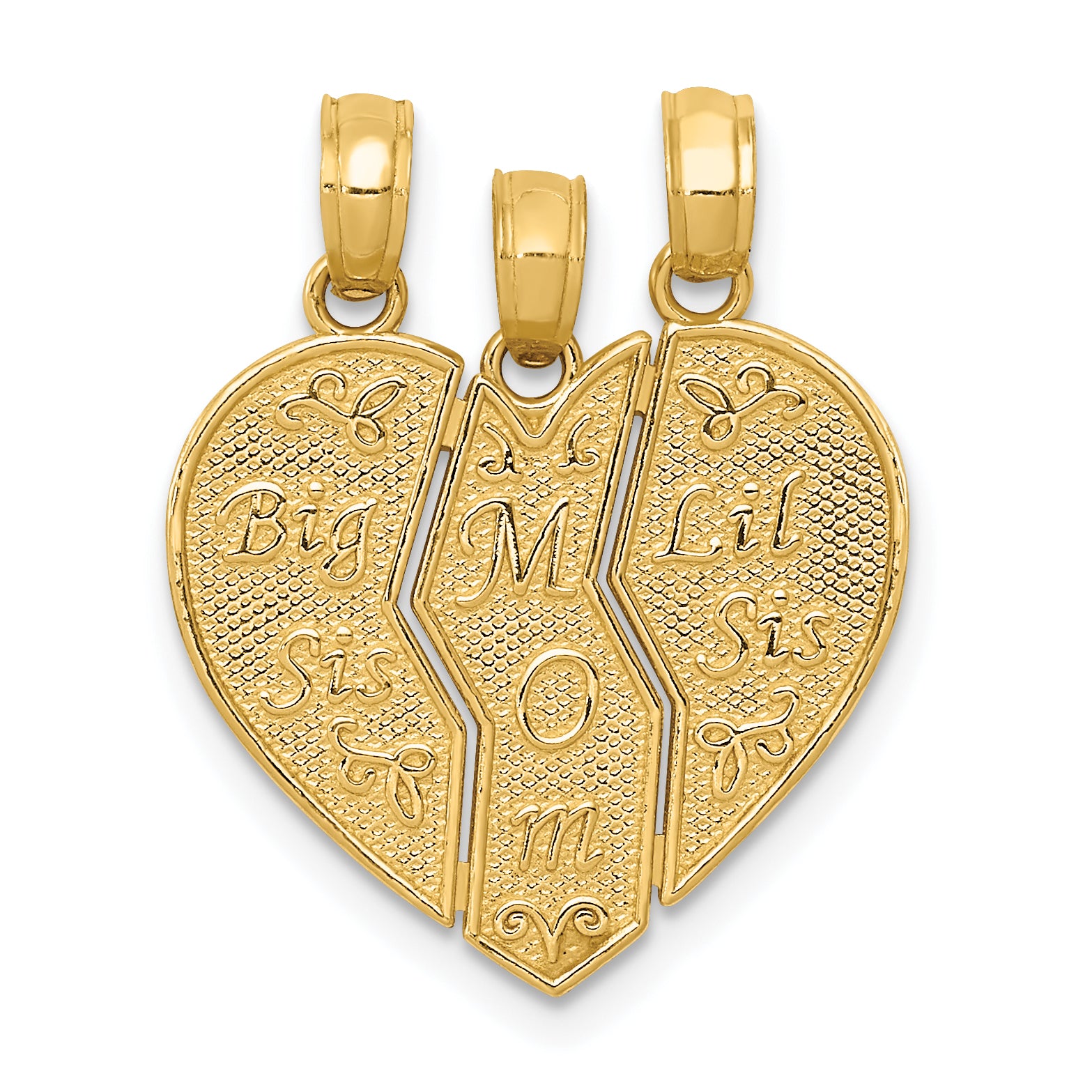 14k Break-apart BIG SIS-MOM-LIL SIS Charm