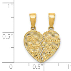 14K BIG SISTER-LITTLE SISTER Break-apart Charm