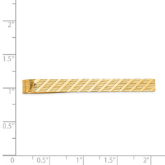 14k Men's Textured Tie Bar