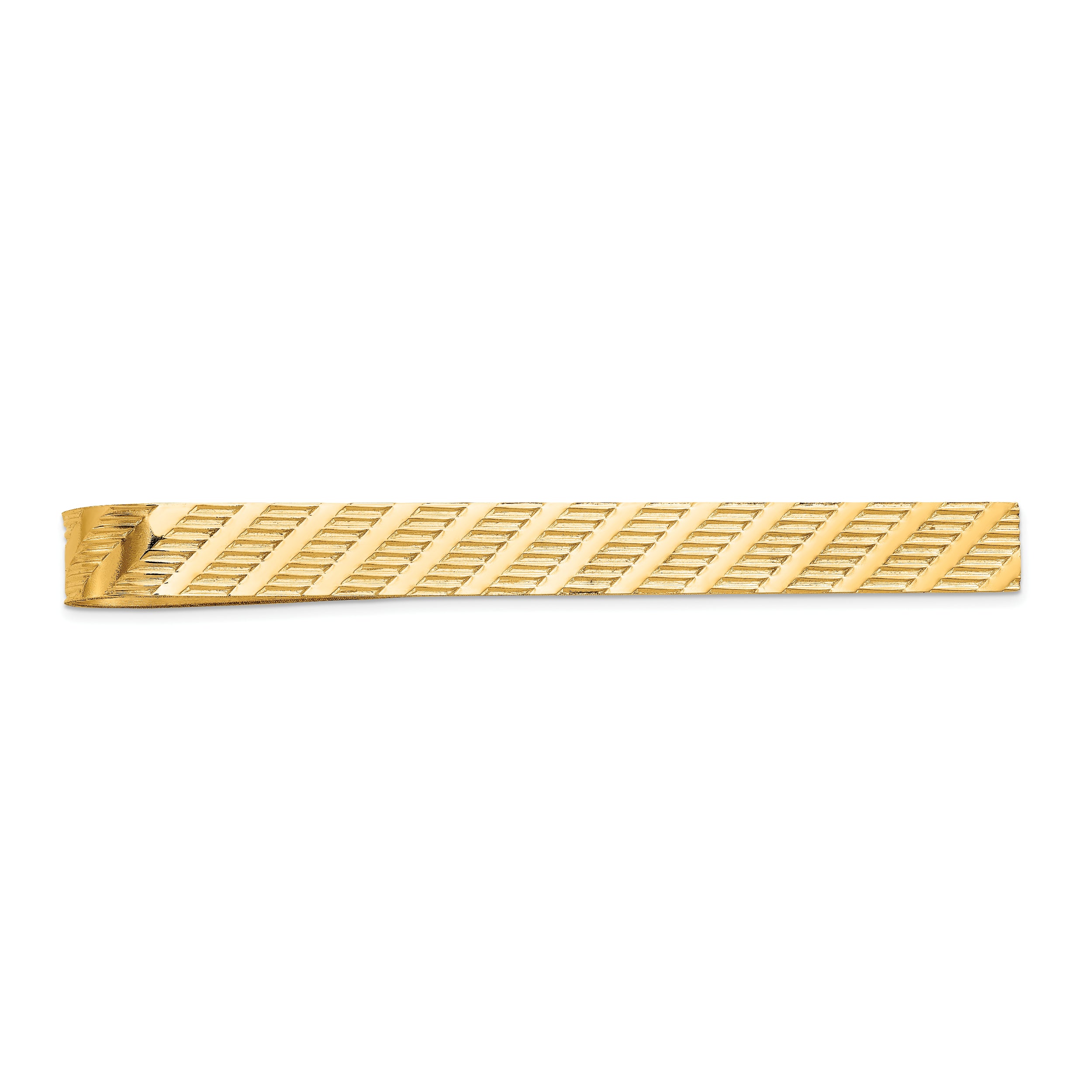 14k Men's Textured Tie Bar