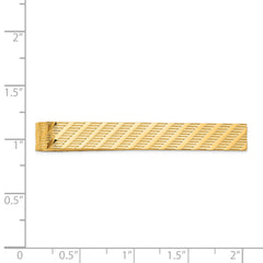 14k Textured Tie Bar