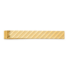 14k Textured Tie Bar