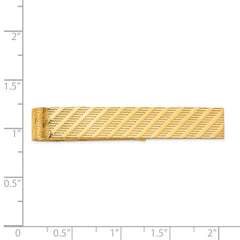 14k Men's Textured Tie Bar