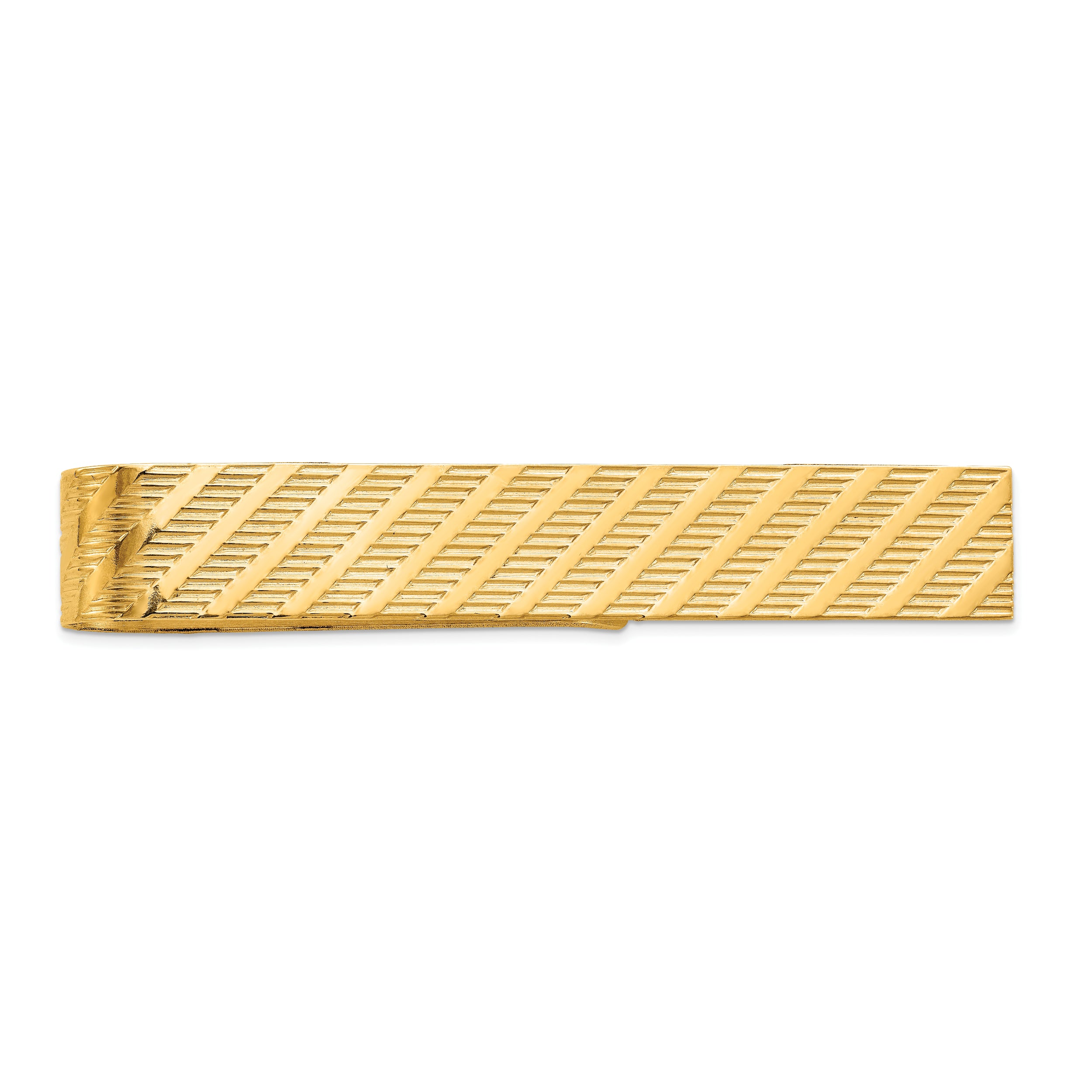 14k Men's Textured Tie Bar