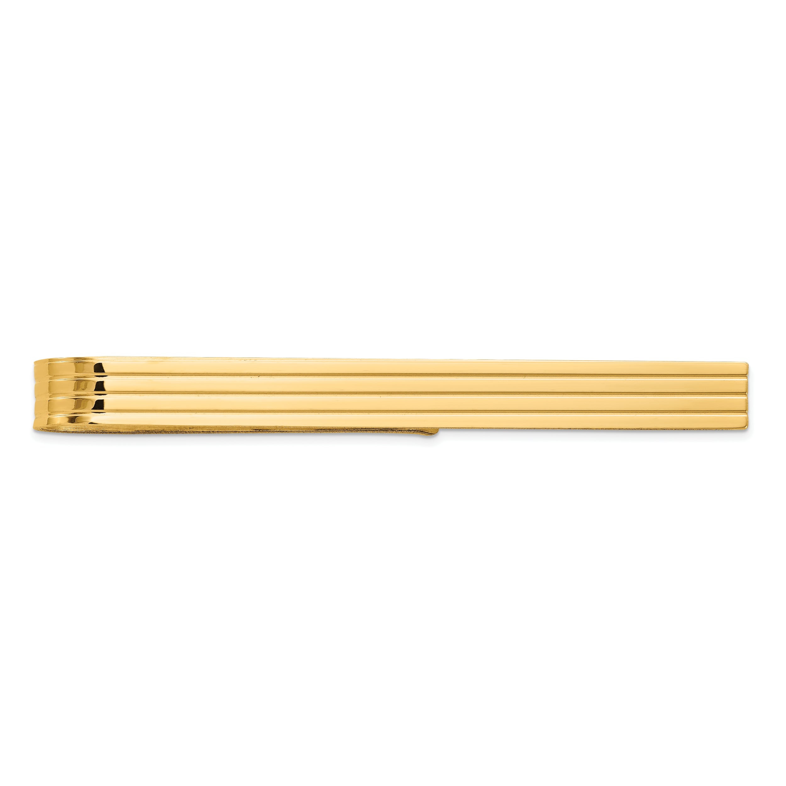 14k Men's Grooved Tie Bar