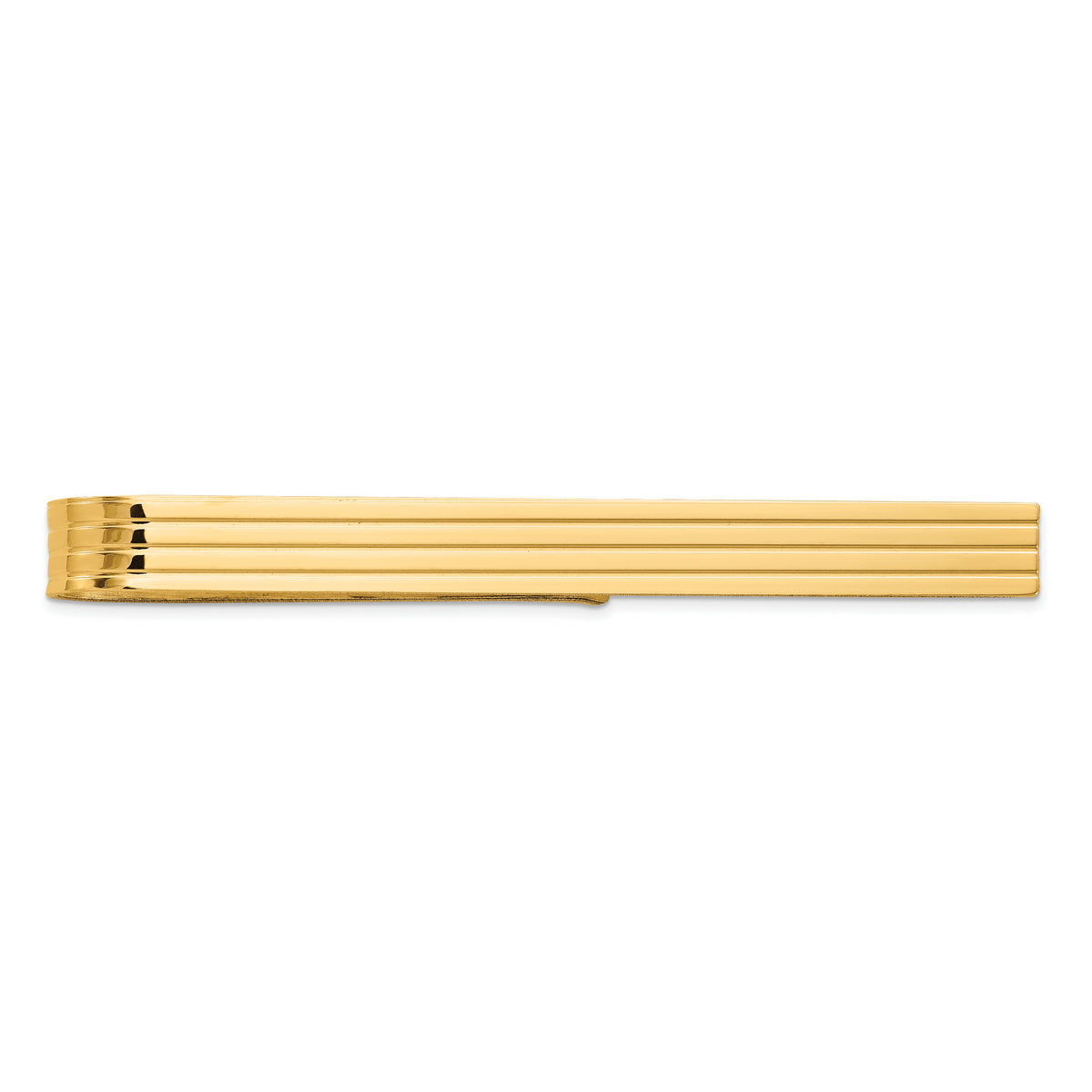 14k Men's Grooved Tie Bar