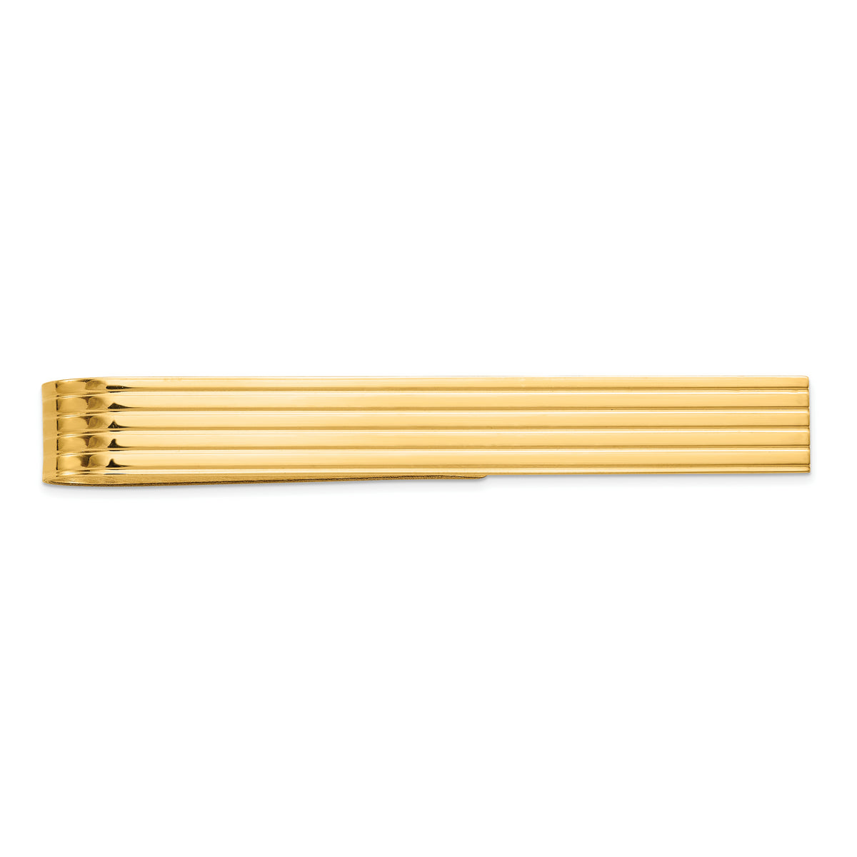 14k Men's Grooved Tie Bar