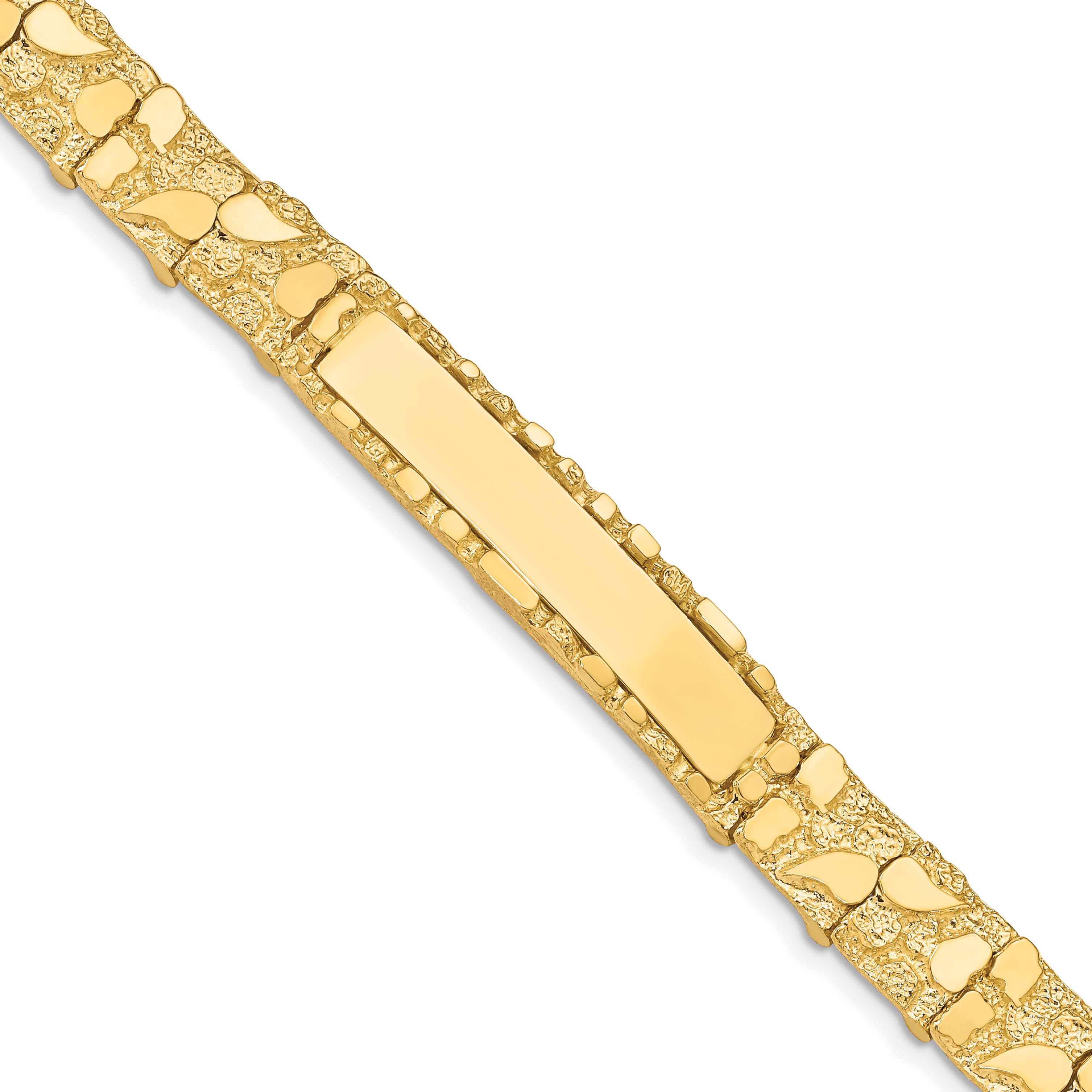 14k 10.0mm Nugget ID Bracelet