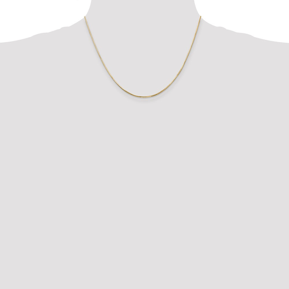 14K 1.20mm Octagonal Snake Chain