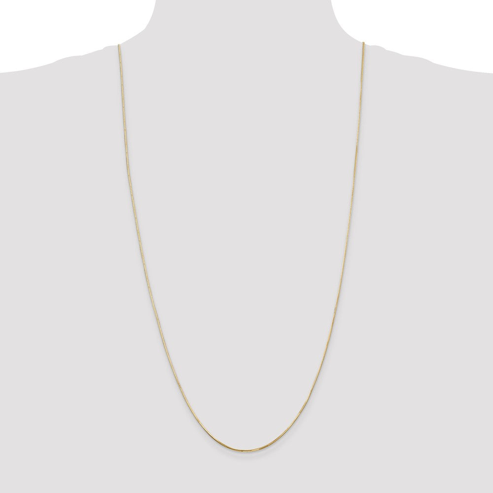 14K 1.20mm Octagonal Snake Chain