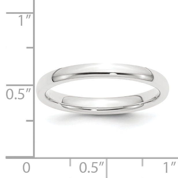 Platinum 2.5mm Comfort-Fit Wedding Band Size 4