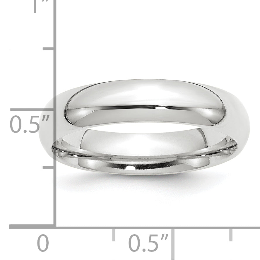 Platinum 5mm Comfort-Fit Wedding Band Size 4