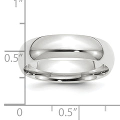 Platinum 6mm Comfort-Fit Wedding Band Size 4